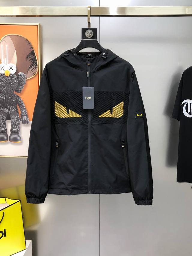 Fd Fendi 2025 Early Autumn New Original Men's Hooded Windbreaker Jacket, Officia