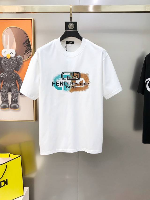 Fd Fendi 2025 Spring/Summer New Arrival Original Men's Crew Neck Short Sleeve T-