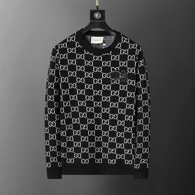New winter sweater with classic double G letter jacquard, high-end and elegant,