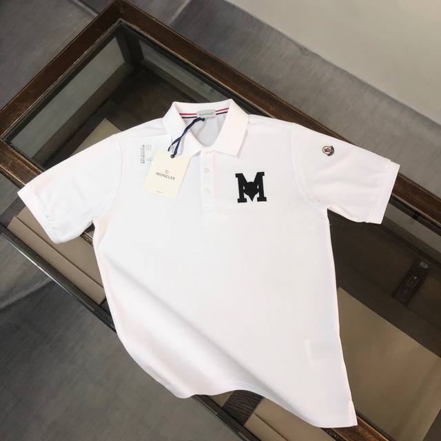 Moncler 2025 Men's New Short-Sleeve Polo Shirt with Exclusive Logo Embroidery on