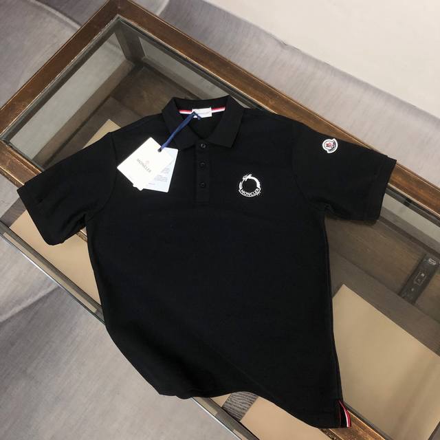 Moncler 2025 Spring/Summer Newest Men's Short-Sleeve Collared Polo Shirt. Made w