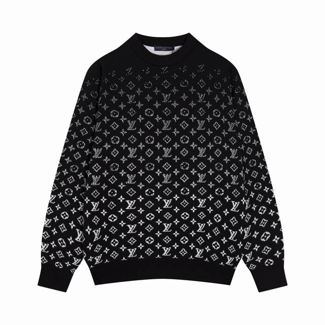 2660Ss Latest All-over Jacquard Cashmere Black Sweater #Highest Replica on the M