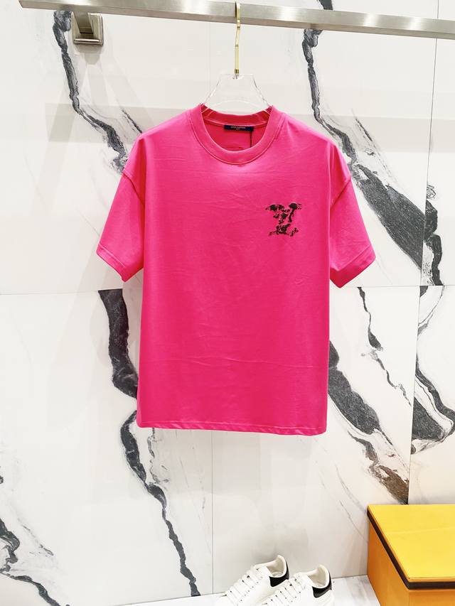 Louis Vuitton 260g Crew Neck Short Sleeve T-Shirt, featuring a suede foam finish