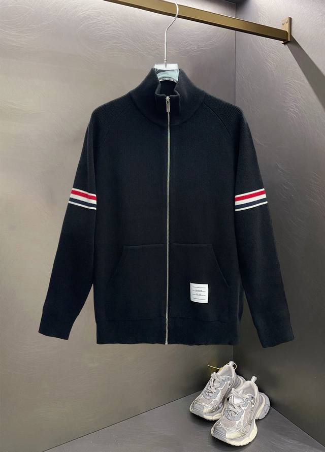 Tom Browne 2025 Autumn/Winter Hot Selling Premium Knitted Wool Cardigan, made wi