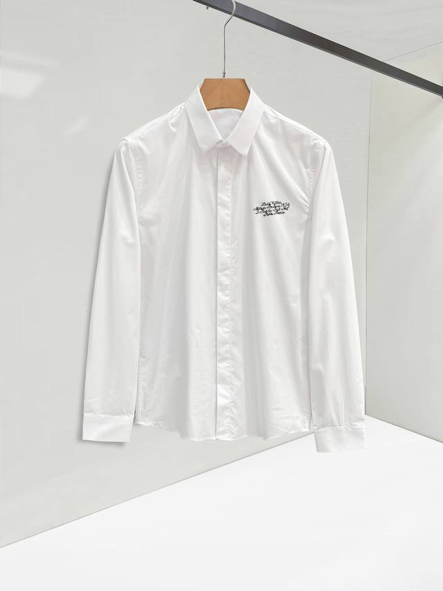 Louis Vuitton latest men's must-have long-sleeved shirt, 100% natural cotton, co