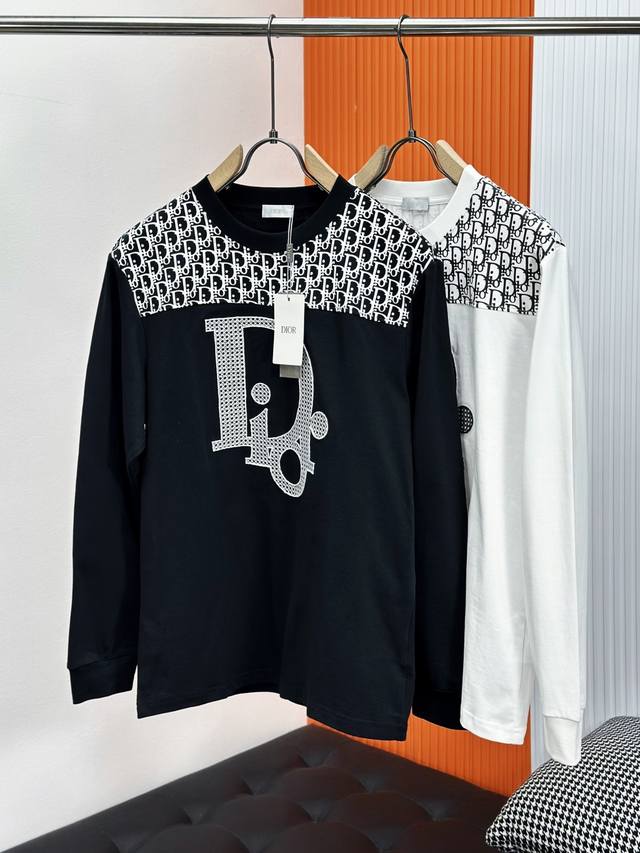 Dior 2025 Early Autumn New Long-Sleeve T-Shirt, imported original fabric, top-qu