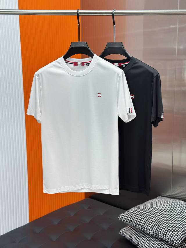 Bally 2025 Spring/Summer New Short-Sleeve T-Shirt. The overall color is bright a