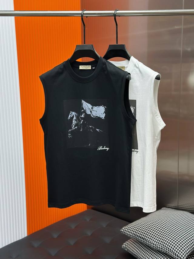 Burberry Vest 2025 Spring/Summer New Arrival. A stylish and casual sleeveless T-