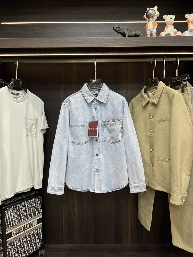 Featured item: Gucci Fall/Winter 2025 new style Gg embellished washed denim suit