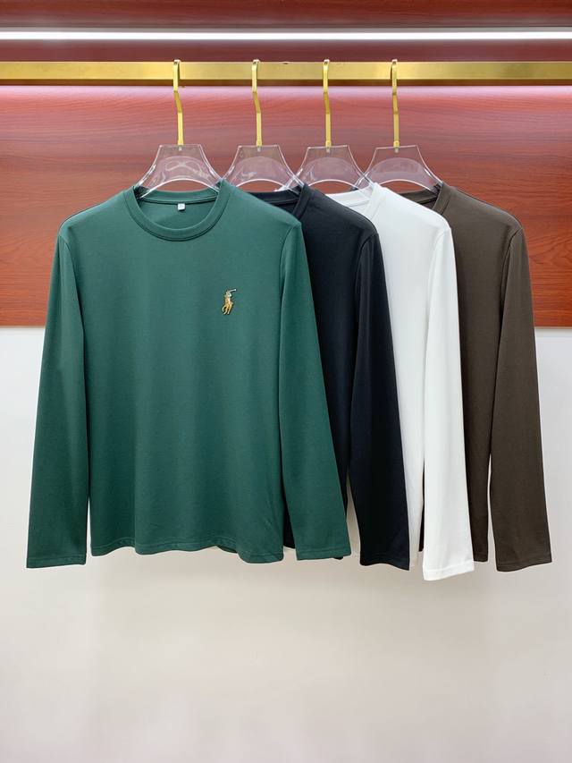 Polo 25Ss Autumn New Arrival, New Trade Order, Crew Neck Long Sleeve Base Shirt,