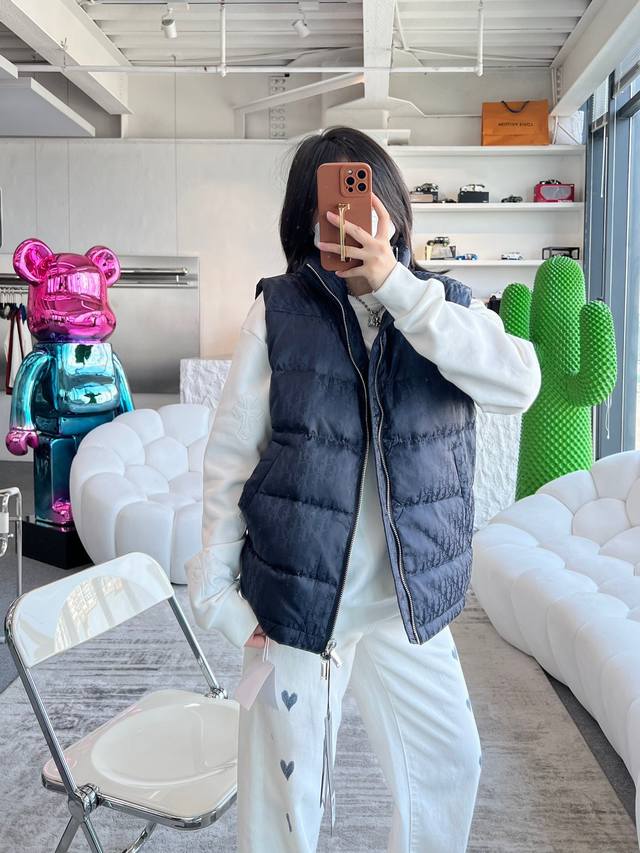 Dior 25Ss Autumn/Winter New Arrival - Original Stand Collar Down Vest, New Color