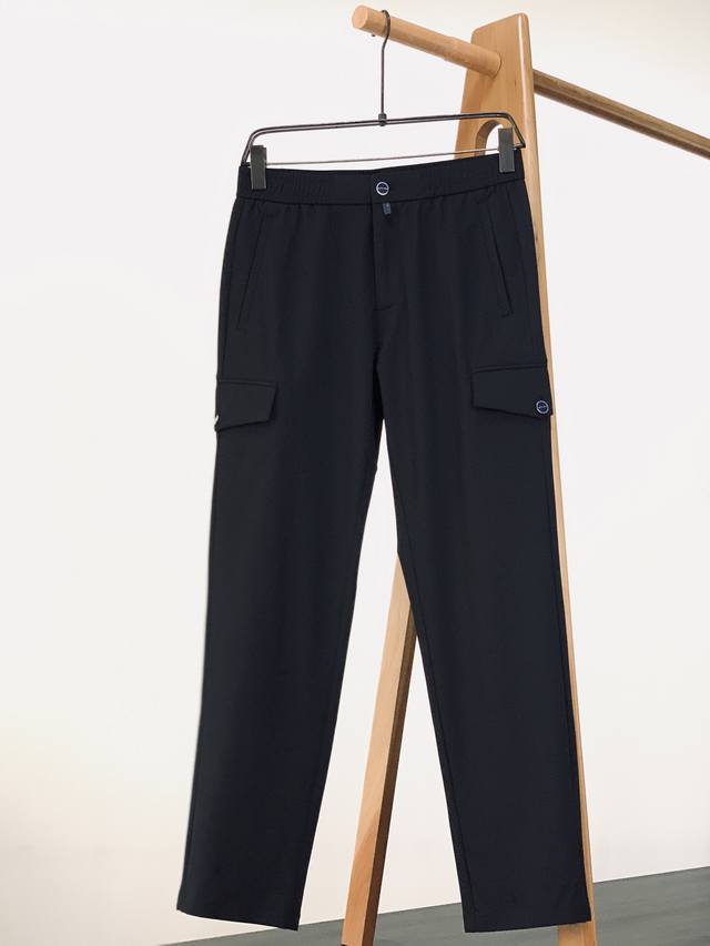 Kiton 2025 Spring/Summer New Arrival Cargo-Style Casual Pants, Luxurious Details
