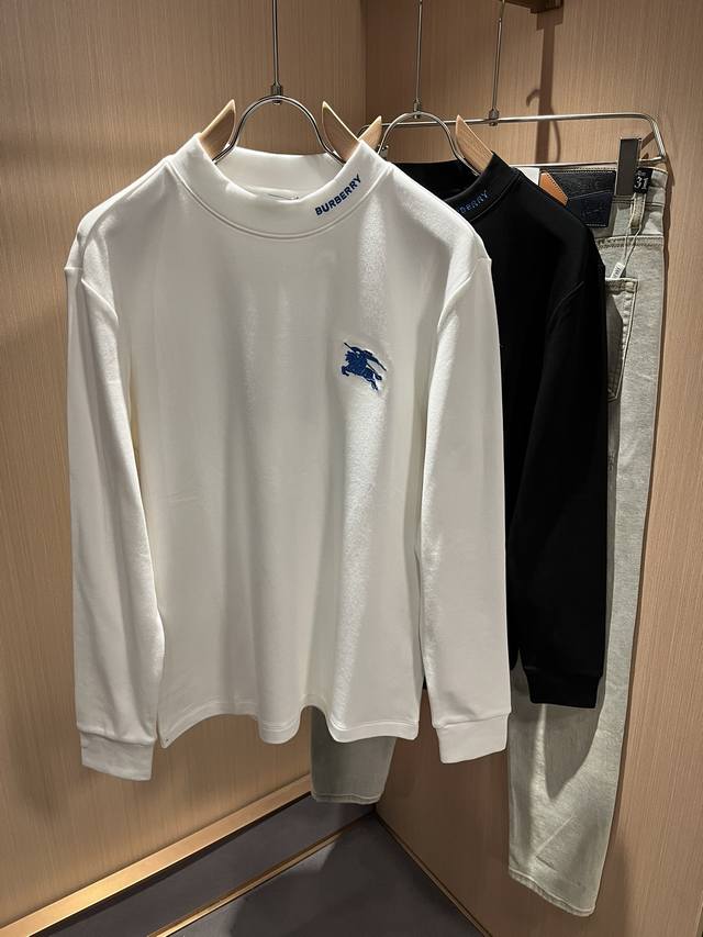 Bur*Erry 2025 Autumn New Men's Base Layer Shirt, featuring the brand's latest de