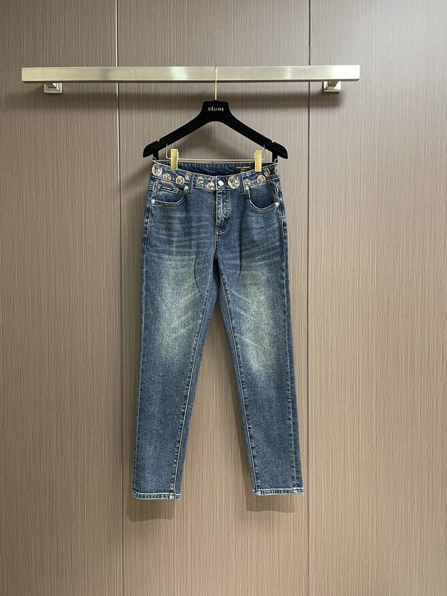 Dg 2025Ss Summer New Men's Straight Leg Jeans. The fabric has excellent elastici