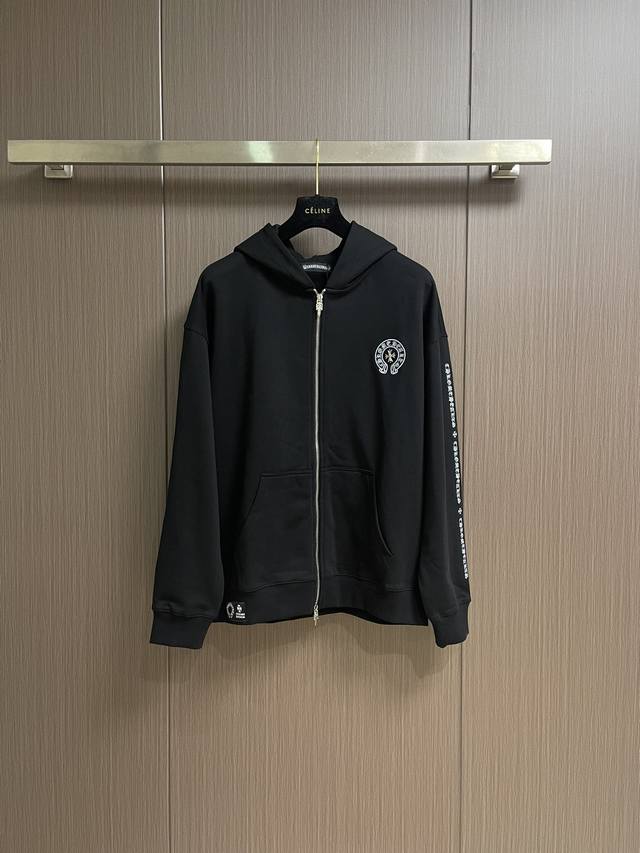 Ch Chrome Hearts Cross Pattern Series Zipper Hooded Sweatshirt and Sweatpants S