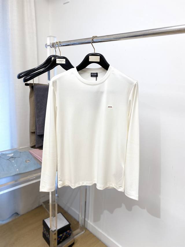 Zegna, 2025 latest long-sleeved shirt, stylish and chic, with an exquisite embro