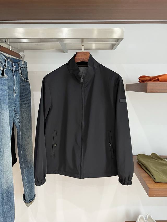 Zegna 2025 New Arrival Jacket, stylish and cool, with embroidered logo lettering