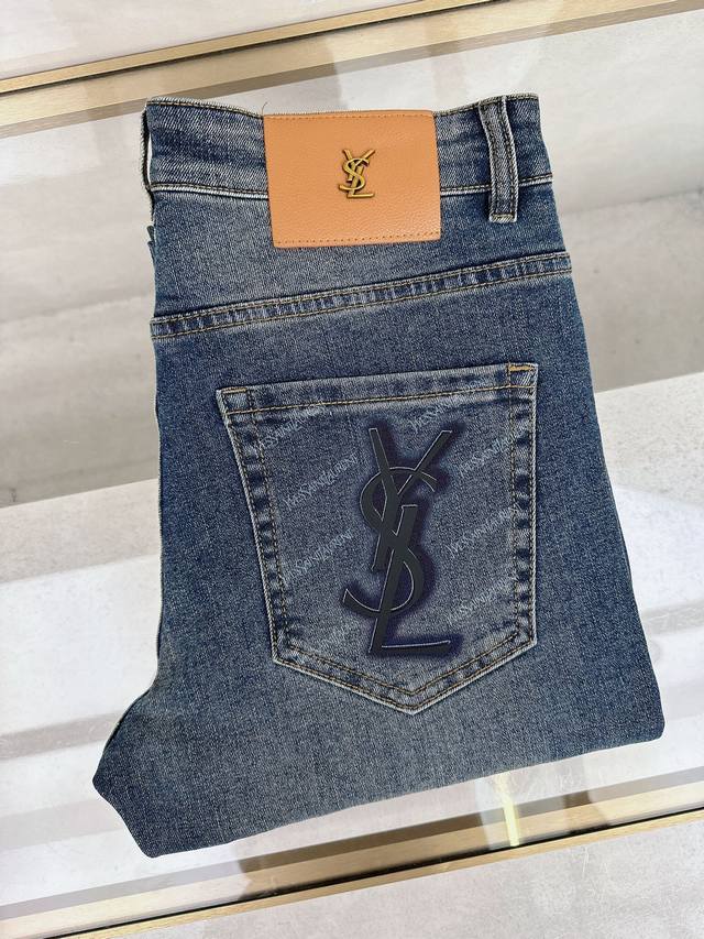 Saint Laurent's latest men's jeans for 2025 Early Autumn! Made with heavy-duty w