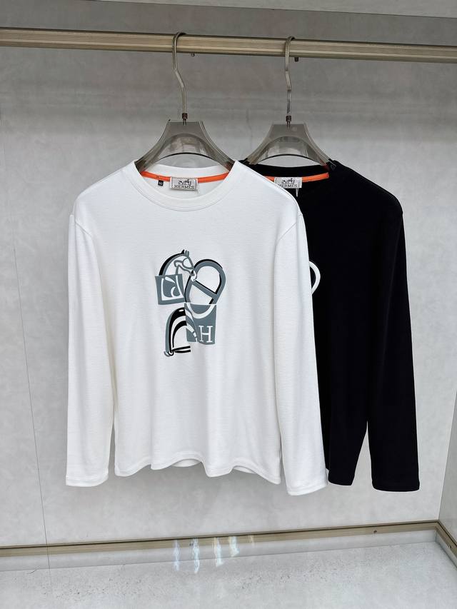 Hermes Exclusive New Original Men's Casual Long-Sleeved Shirt, High-End Custom V