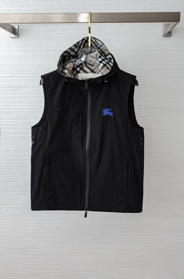 Burberry 2025Fw Autumn/Winter Latest Hooded Men's Casual Vest Jacket# Extremely
