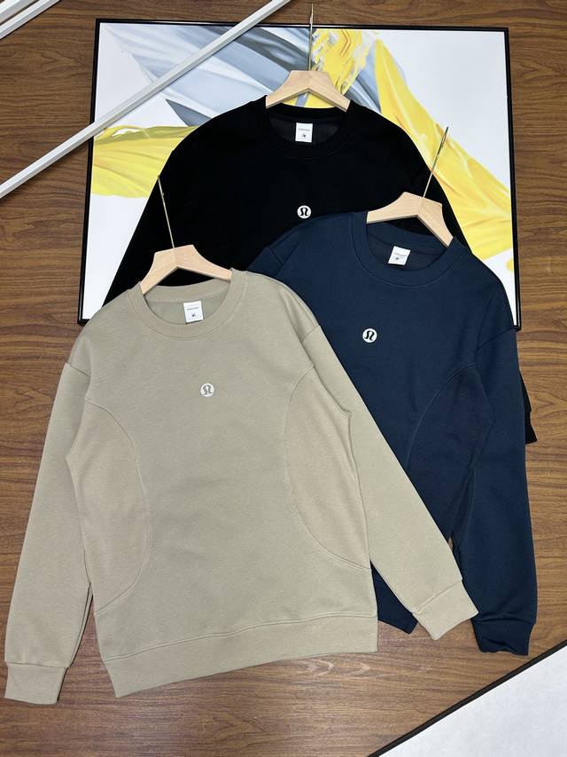 Lululemon Three-Color Crew Neck Pullover Sweatshirt, New Autumn Style, Couple St