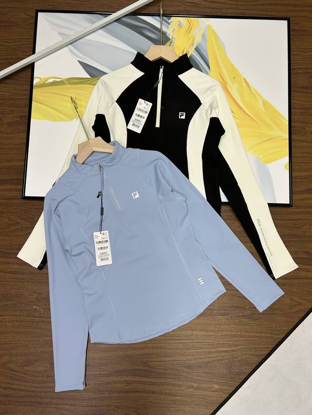 Fila Official Women's Knitted Long-Sleeved Shirt 2025 Winter New Fitness Sports