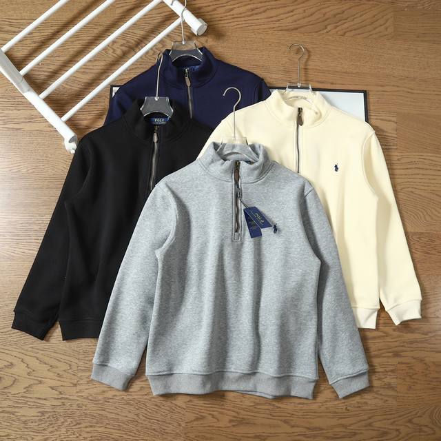 Ralph Lauren Polo Polo Half-Zip Pullover High Neck Long Sleeve Knit Sweatshirt (