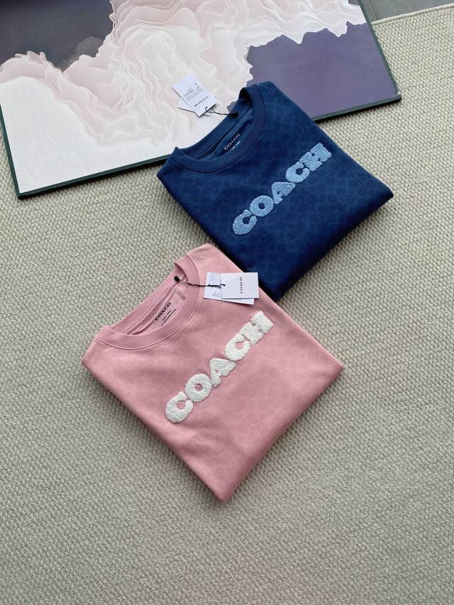 Women's Crew Neck Monogram Felt Embroidered Logo Sweatshirt (Ddd) This sweatshir