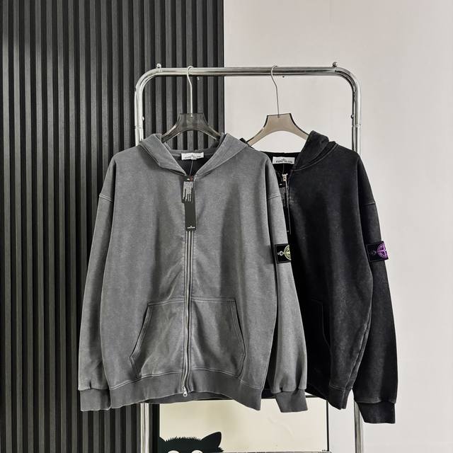 Stone Island Loose Hooded Washed Cardigan Jacket Original Camera Real Shot One j