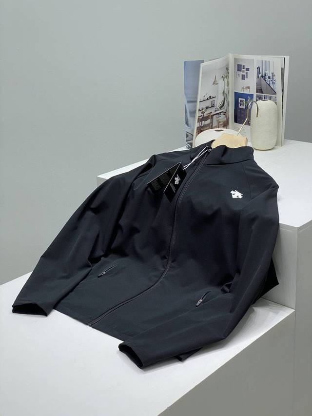 Highly Selected Good Find! Descente* Spring Men's Lightweight Stand Collar Jacke