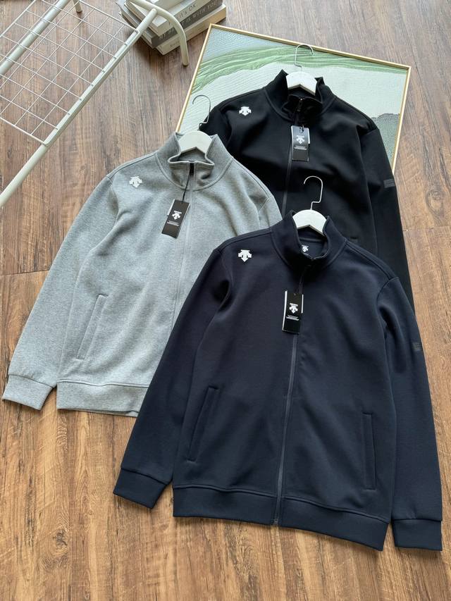 Style No.: 6617A Descente Men's Stand Collar Zip-Up Jacket for Autumn combines s