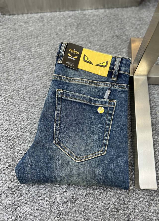 Fend* Fendi Ss25 Autumn/Winter New Men's Jeans - Excellent elasticity fabric. Ex