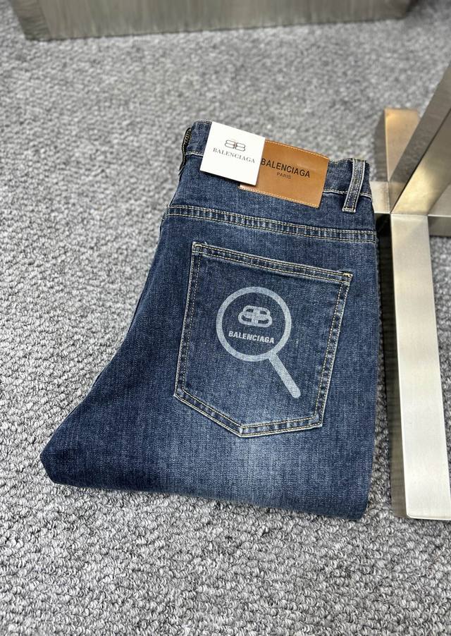 Balenciaga SS25 Autumn/Winter New Men's Jeans - Excellent elasticity fabric. Exc