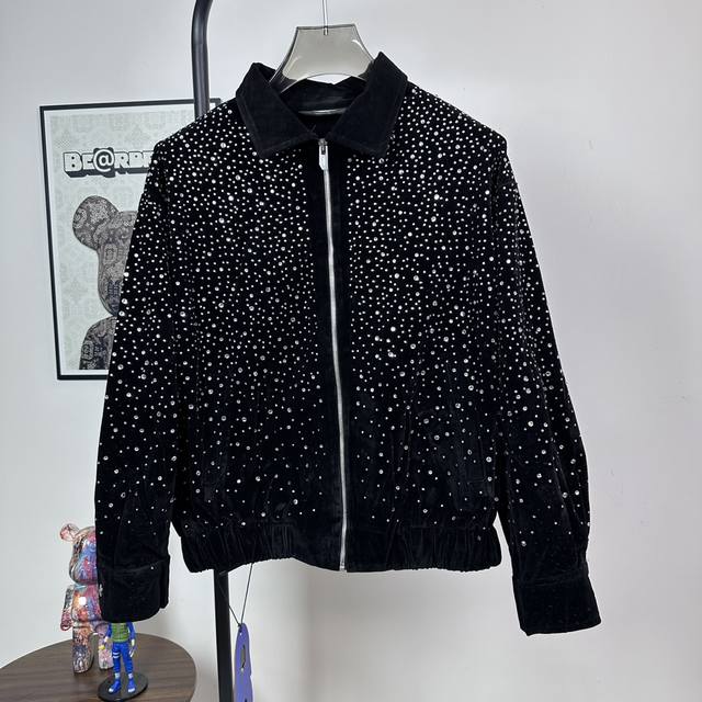 Style No.: N101 Goodbraand Silver Starry Night Corduroy Baseball Jacket Zipper J