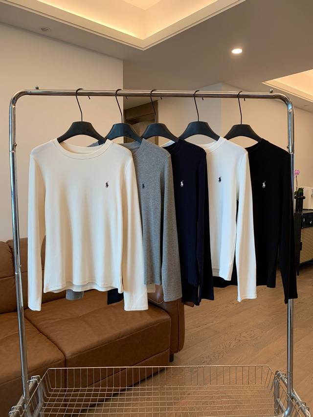 Autumn New Arrival Pony Long-Sleeve T-Shirt Base Layer, Slim Fit with Straight S