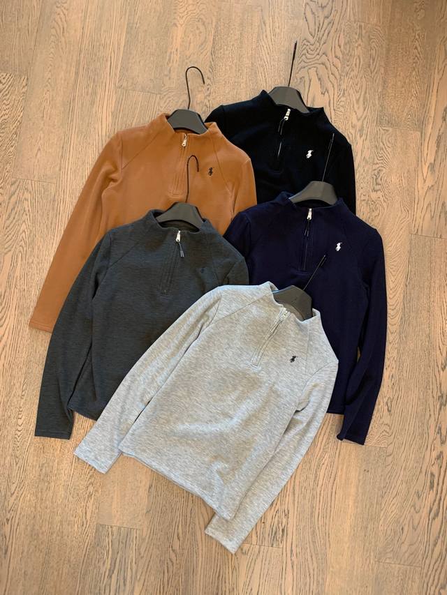 This pony-print stand-up collar, half-zip, fleece-lined long-sleeved sweatshirt