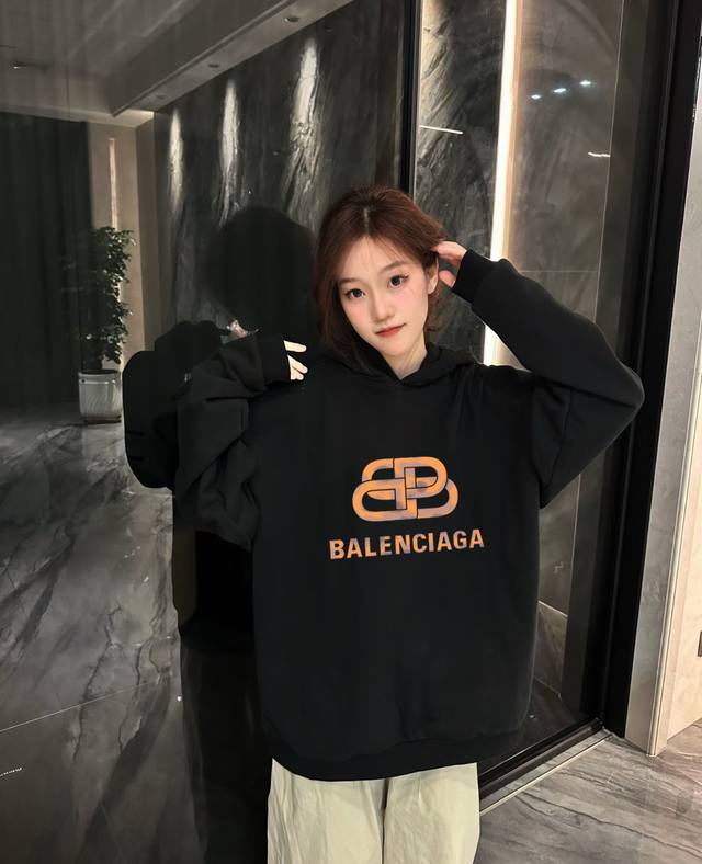 Balenciaga Retro Camouflage Large Button Hooded Sweatshirt for Spring and Autumn