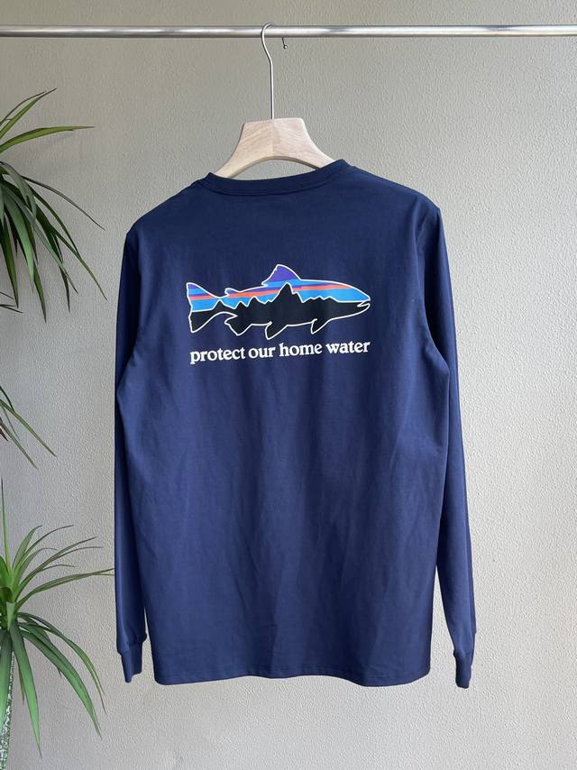 Patagonia Classic - Fly Fishing Eco-Themed Series 24Ss New T-Shirt Couple Long-S