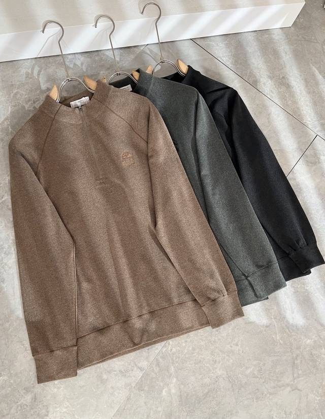 Bc-Brunello Cucineli 2025 Autumn New Men's Long-Sleeved Base Layer, a fashionabl