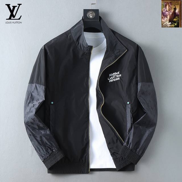 Lv 2025 Autumn New Men's Jacket, Original Single-Item with Complete Labels, High