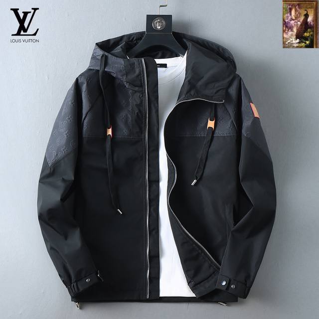 Lv 2025 Autumn New Men's Jacket, Original Single-Item with Complete Labels, High