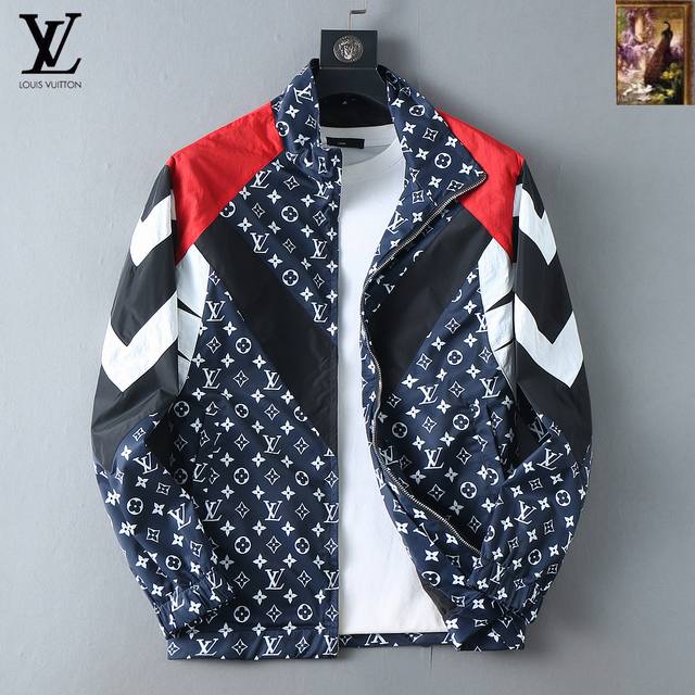 Lv 2025 Autumn New Men's Jacket, Original Single-Item with Complete Labels, High