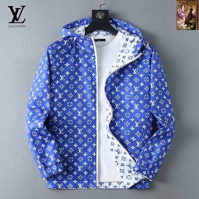 Lv 2025 Autumn New Men's Jacket, Original Single-Item with Complete Labels, High