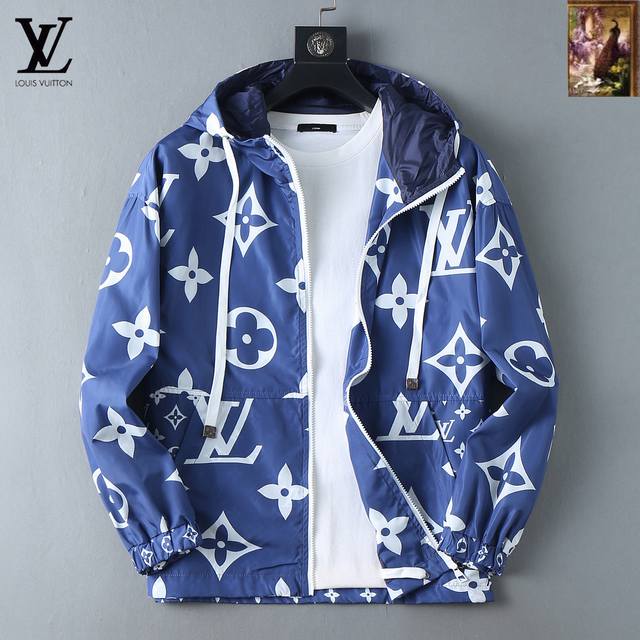 Lv 2025 Autumn New Men's Jacket, Original Single-Item with Complete Labels, High