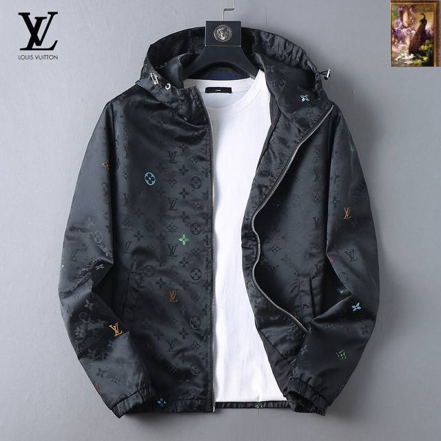 Lv 2025 Autumn New Men's Jacket, Original Single-Item with Complete Labels, High