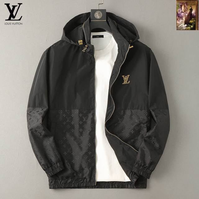 Lv 2025 Autumn New Men's Jacket, Original Single-Item with Complete Labels, High