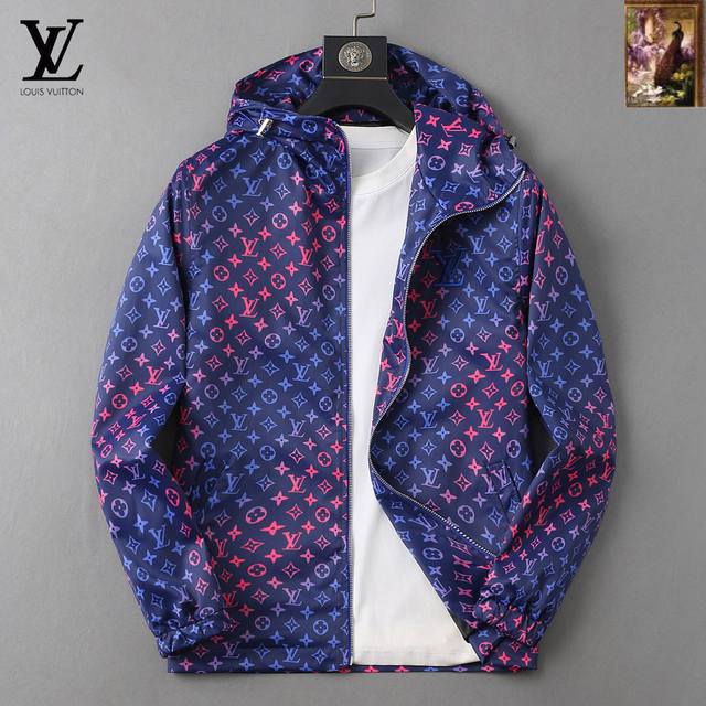 Lv 2025 Autumn New Men's Jacket, Original Single-Item with Complete Labels, High