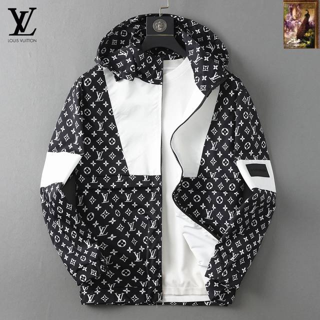Lv 2025 Autumn New Men's Jacket, Original Single-Item with Complete Labels, High