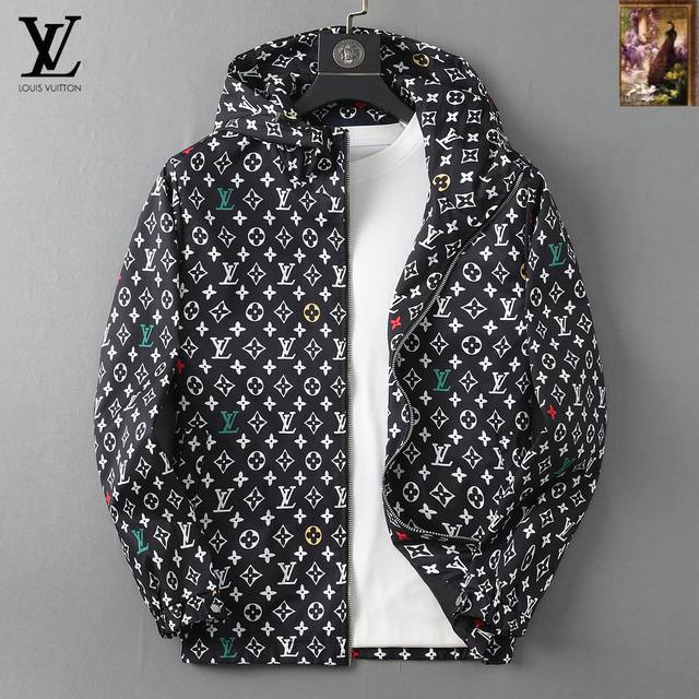 Lv 2025 Autumn New Men's Jacket, Original Single-Item with Complete Labels, High