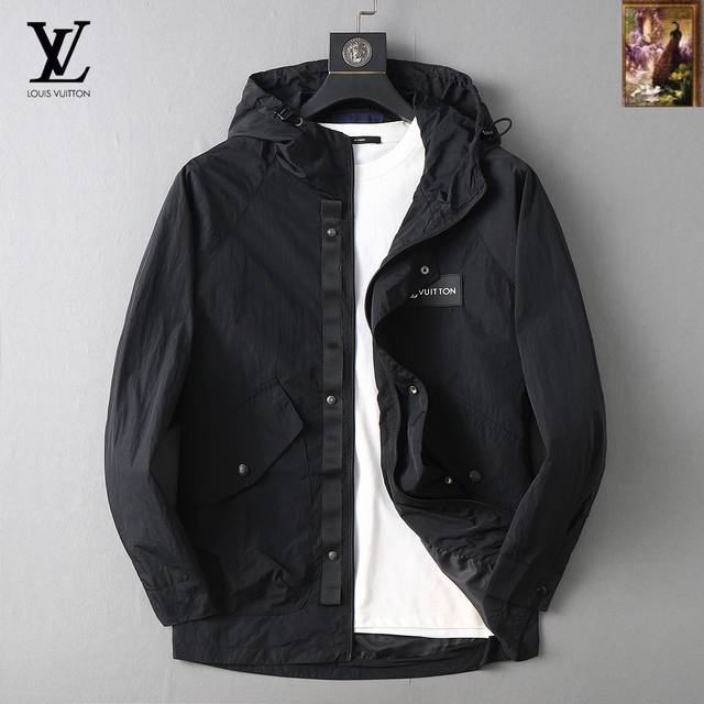 Lv 2025 Autumn New Men's Jacket, Original Single-Item with Complete Labels, High